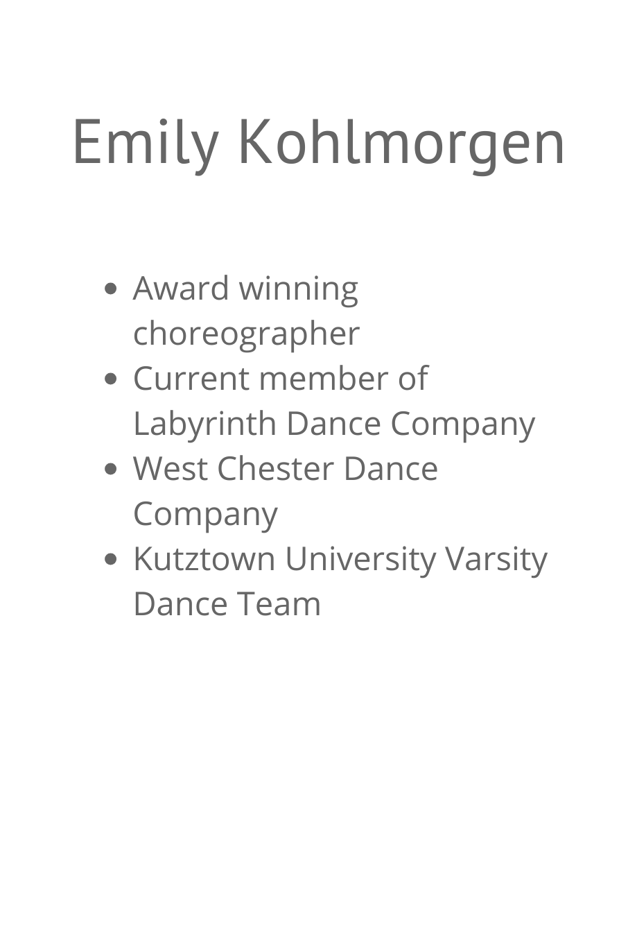 Emily Kohlmorgen