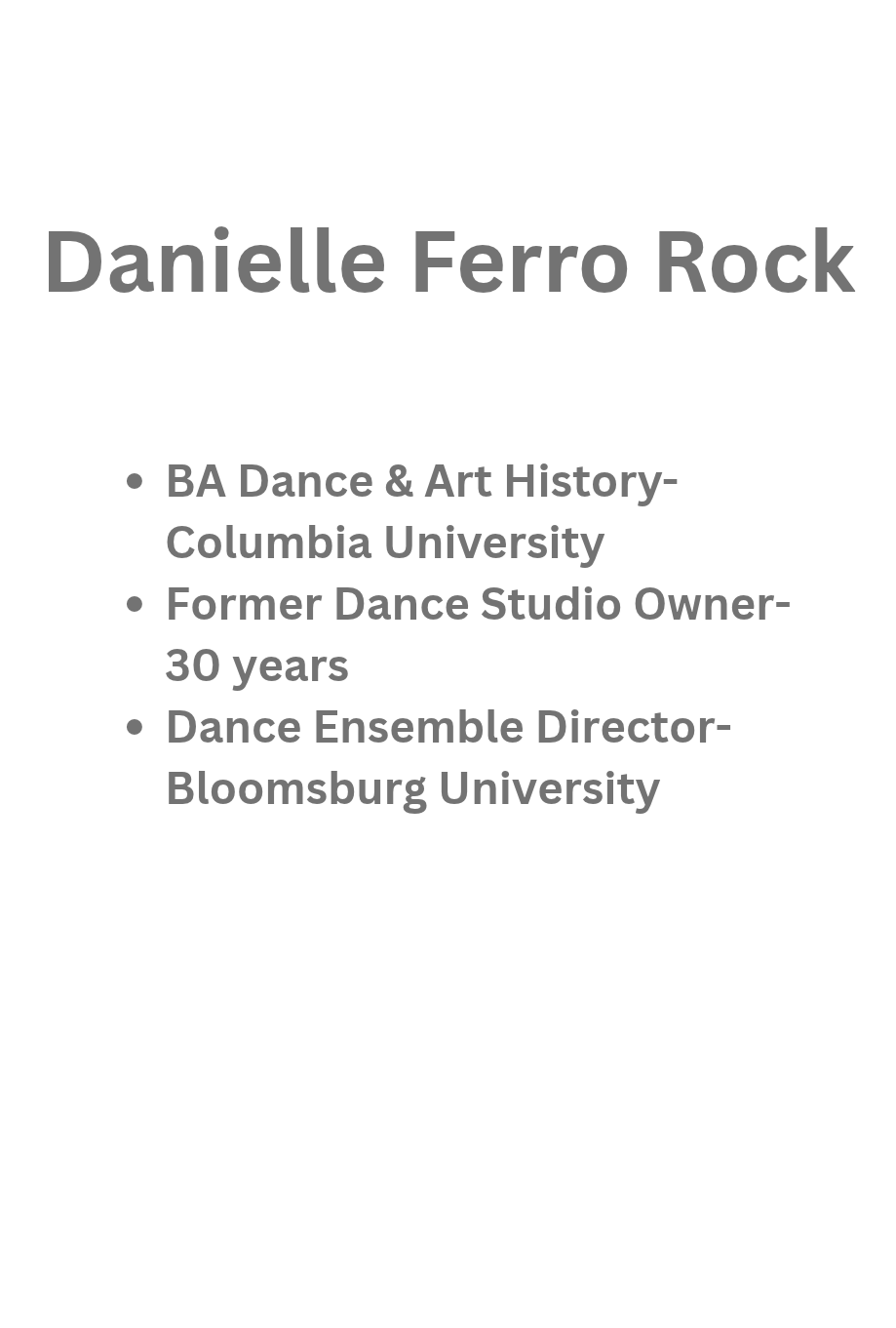 Danielle Ferro Rock