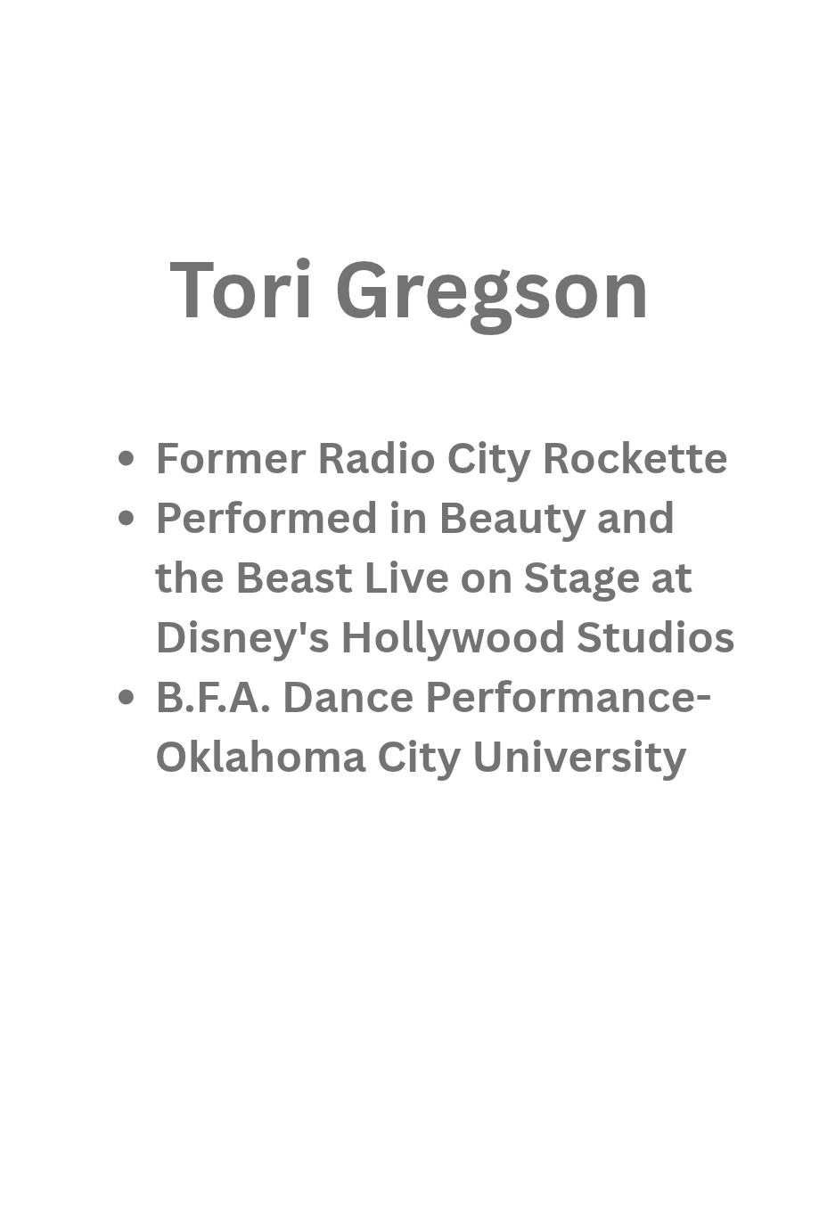 Tori Gregson